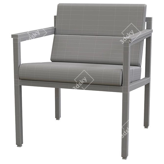 Modern Halifax Chair: Stylish Assorted Colors 3D model image 3