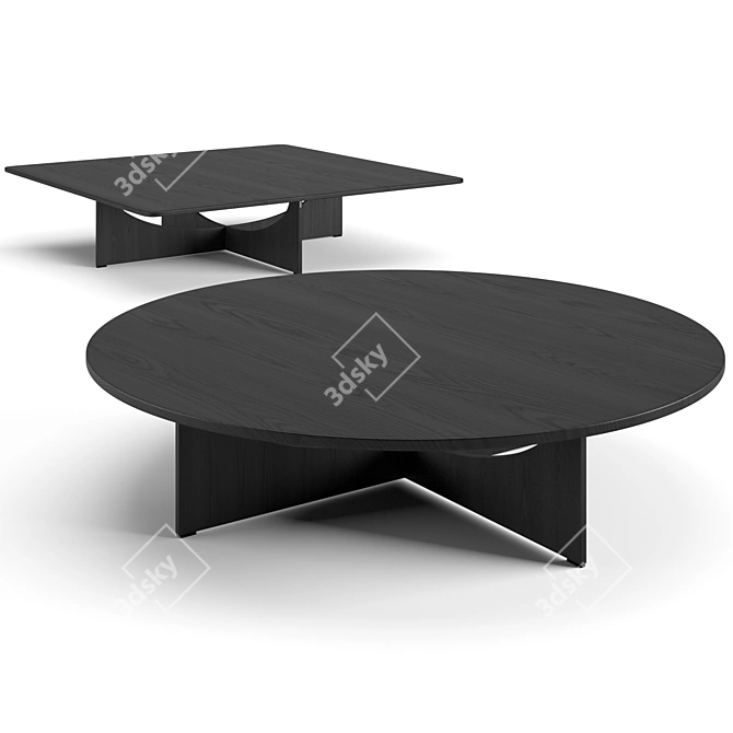 Elegant Minotti Lido Coffee Set 3D model image 2