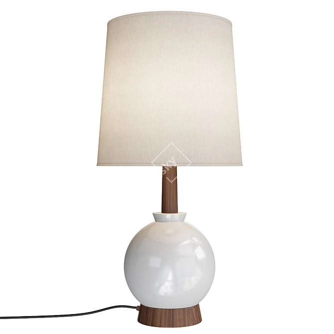 Elegant Belmont Table Lamp 3D model image 1