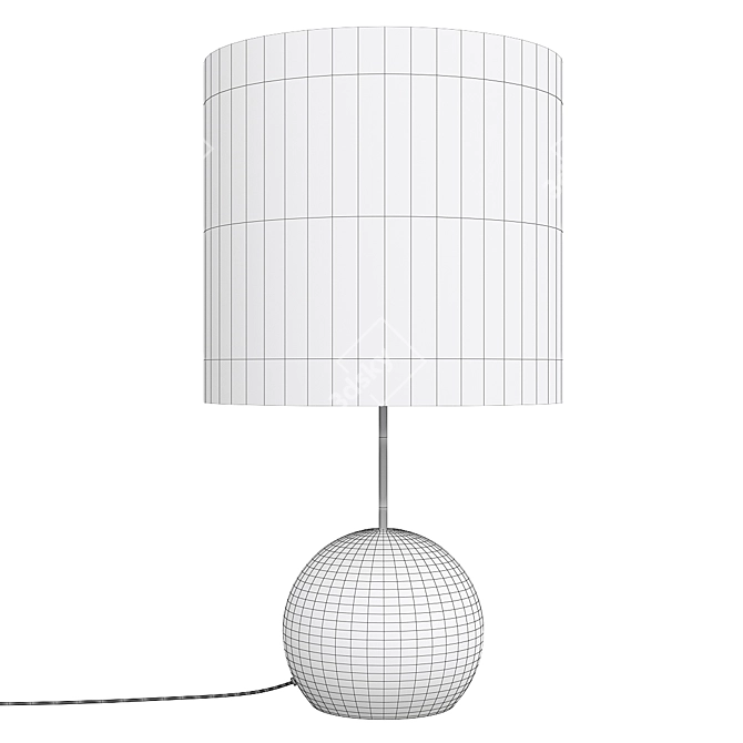 Elegant Stand Drum Table Lamp 3D model image 2