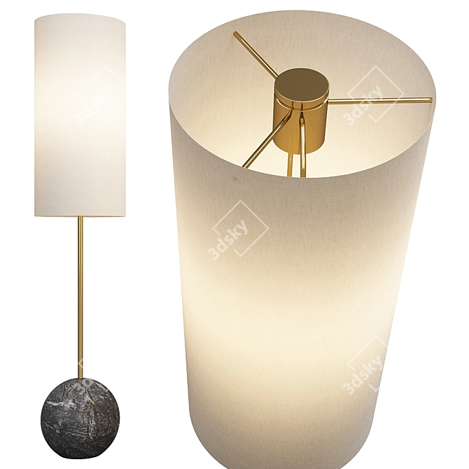 Sleek Stand Lamp: Elegant Illumination 3D model image 1