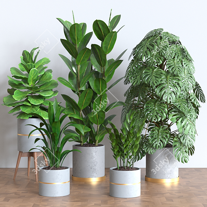 Green Oasis Plant Collection 3D model image 1