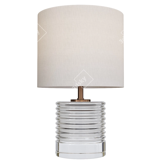 Elegant Crystal Accent Lamp 3D model image 1