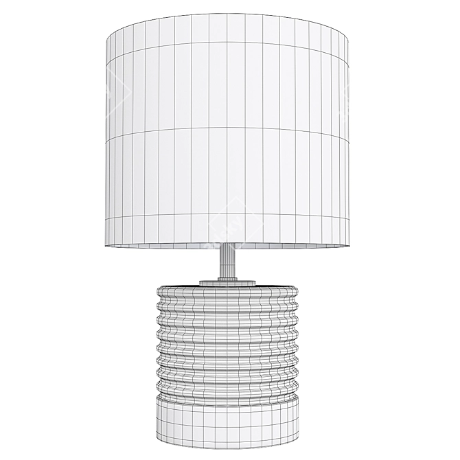 Elegant Crystal Accent Lamp 3D model image 2