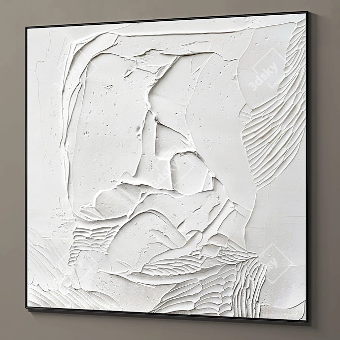 Abstract Plaster Square Frames 3D model image 4