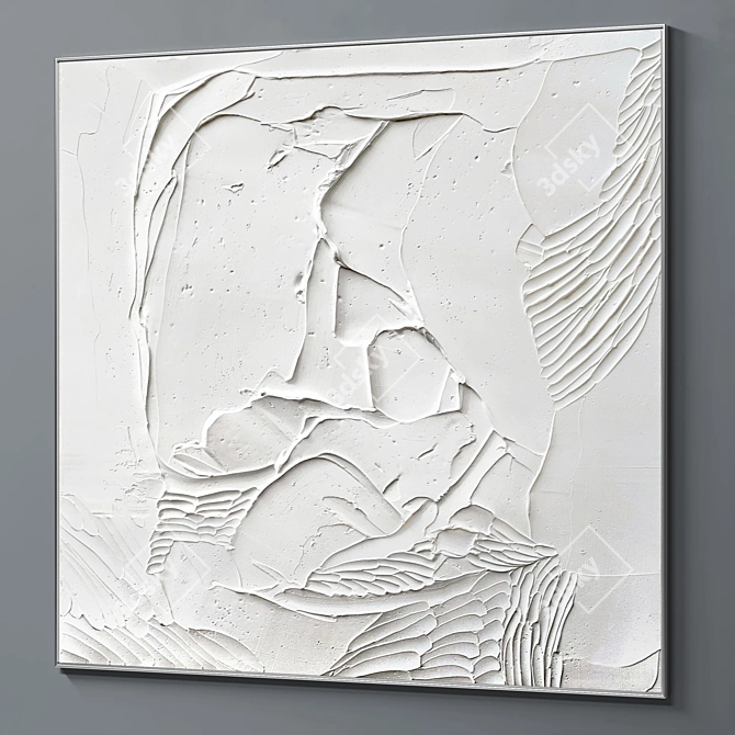 Abstract Plaster Square Frames 3D model image 5