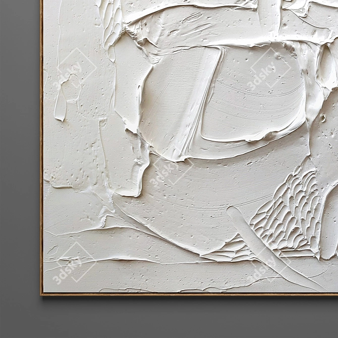 Abstract Plaster Square Frames 3D model image 6