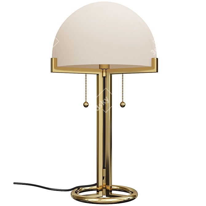 Elegant Altadena Glass Table Lamp 3D model image 1