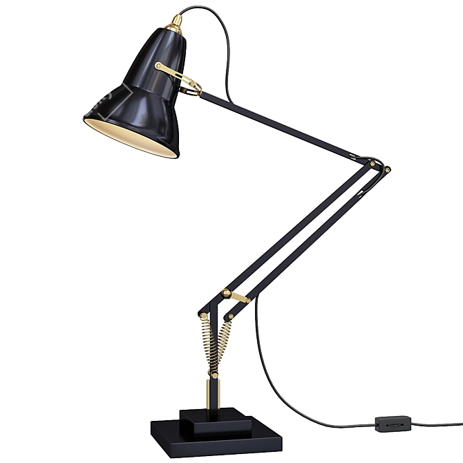 Brass Desk Lamp: Anglepoise Original 1227 3D model image 1