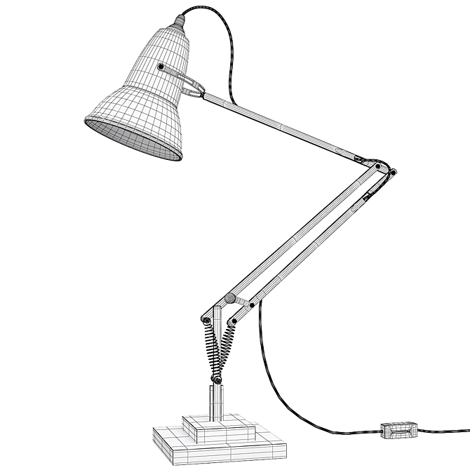 Brass Desk Lamp: Anglepoise Original 1227 3D model image 2