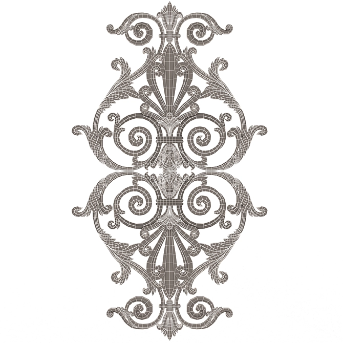 Carved CNC Decoration Panel 3D model image 6