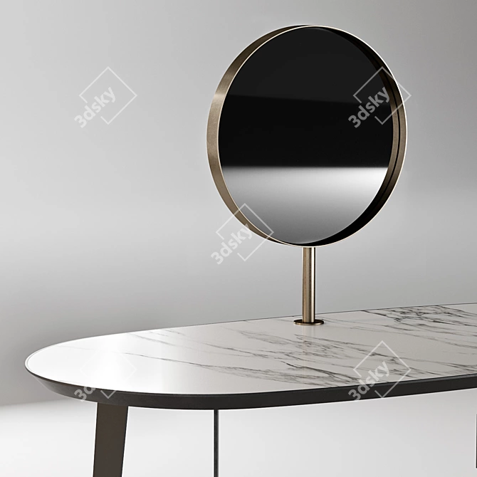 Elegant Vanity Table Dresser 3D model image 3