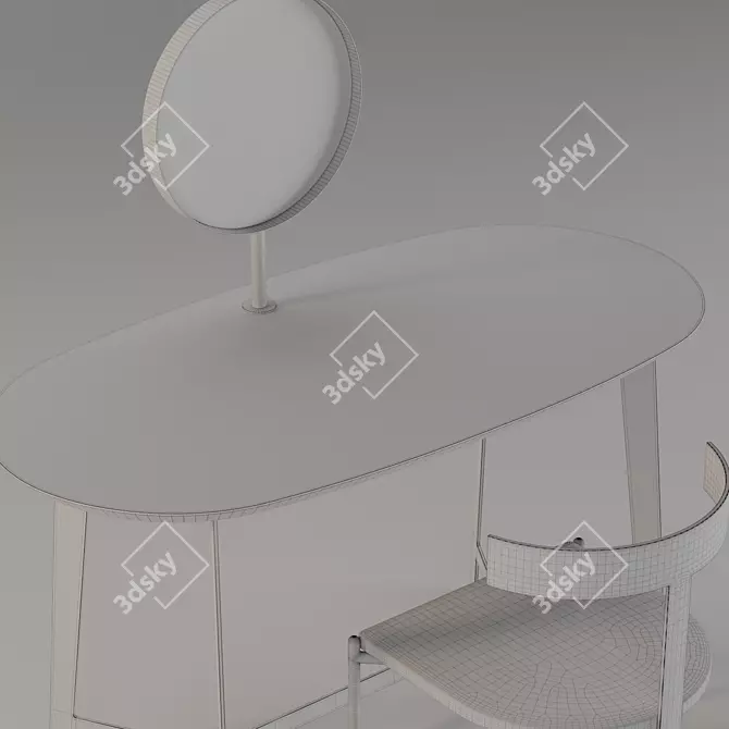 Elegant Vanity Table Dresser 3D model image 5