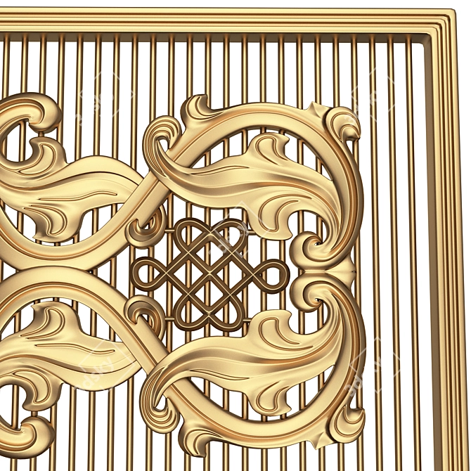 Elegant Carved Panel for CNC 3D model image 4