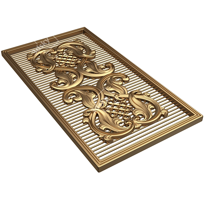 Elegant Carved Panel for CNC 3D model image 5