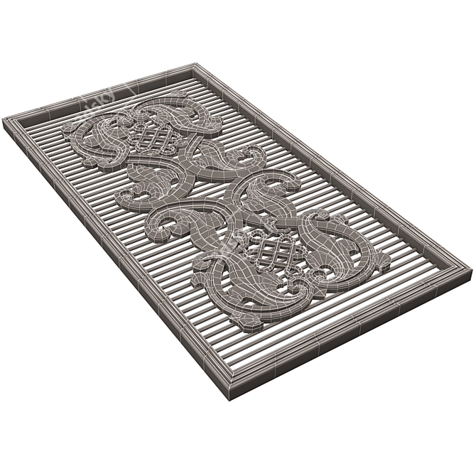 Elegant Carved Panel for CNC 3D model image 7