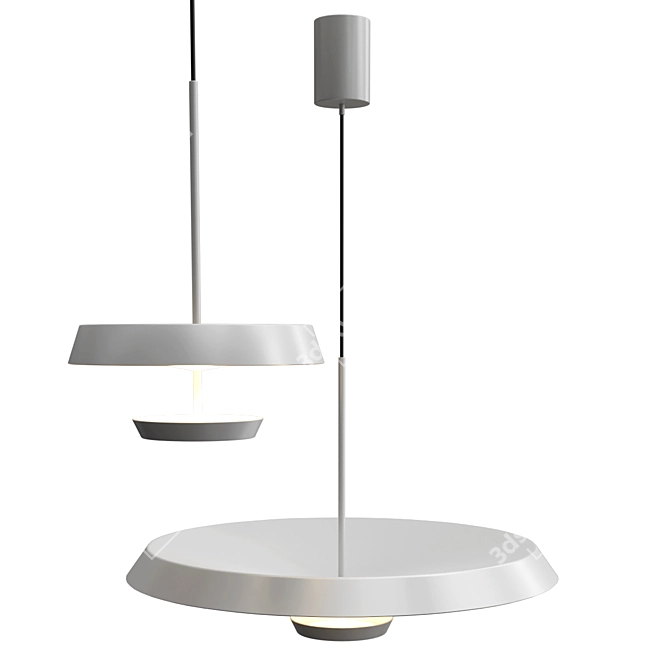 Minimalistic SKANDI Spark Pendant Luminaire 3D model image 1