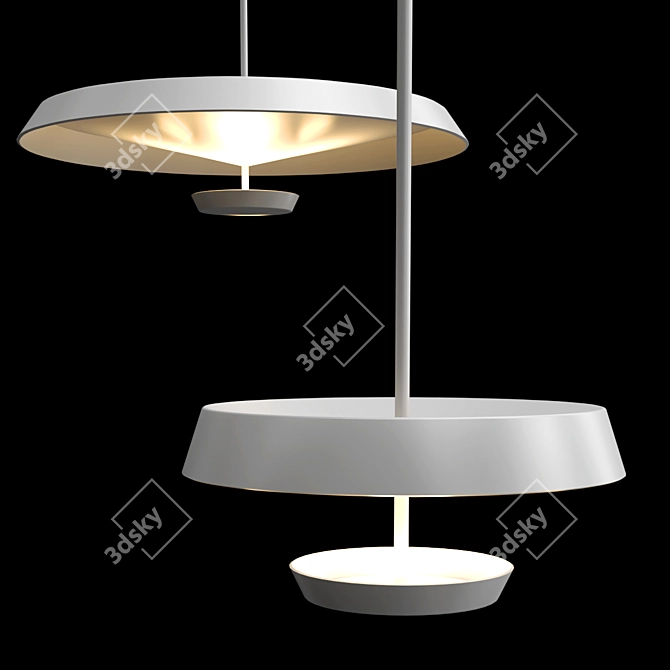 Minimalistic SKANDI Spark Pendant Luminaire 3D model image 2