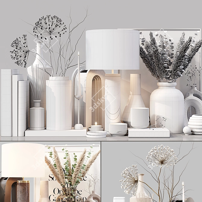 Elegant Decor Set: Detailed & High-quality 3D model image 5