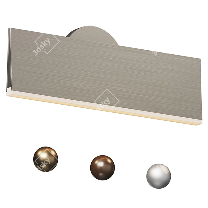 Minimalist Aluminum LED Wall Light 3D model image 1