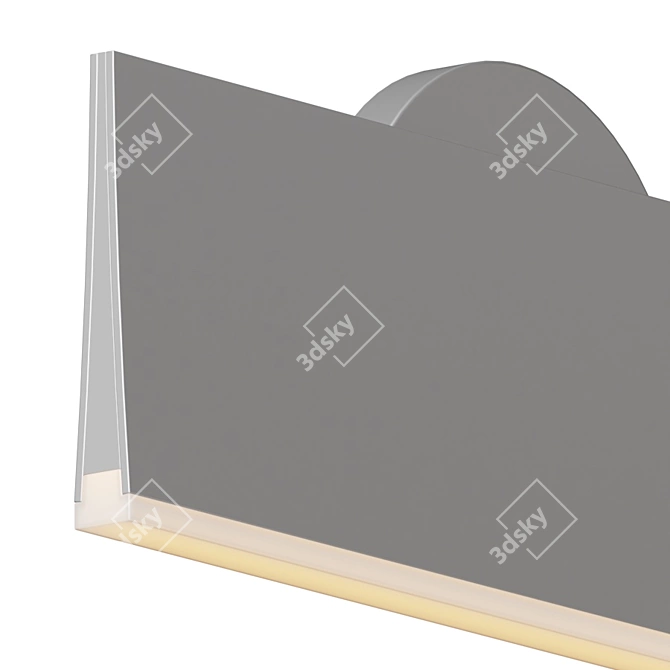 Minimalist Aluminum LED Wall Light 3D model image 2