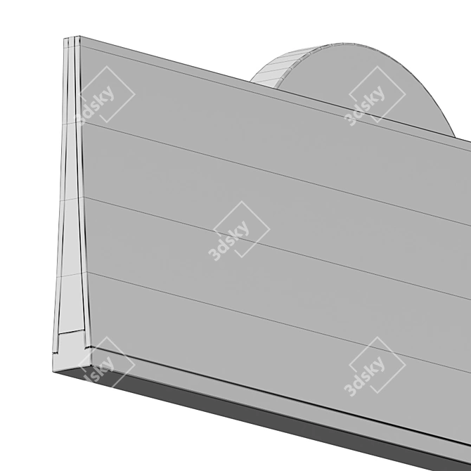 Minimalist Aluminum LED Wall Light 3D model image 5