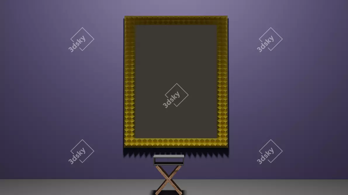 Stylish Mirror Frame 3D model image 2