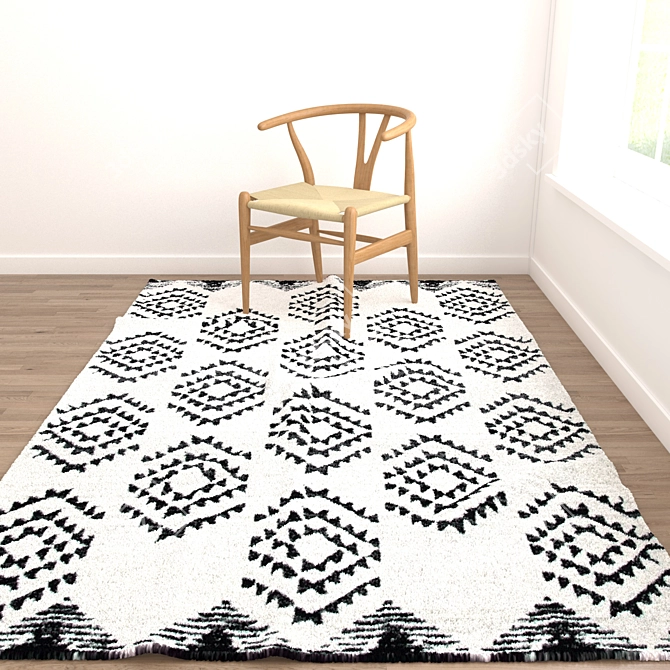 Versatile Rug Set: 8 Stunning Designs 3D model image 5