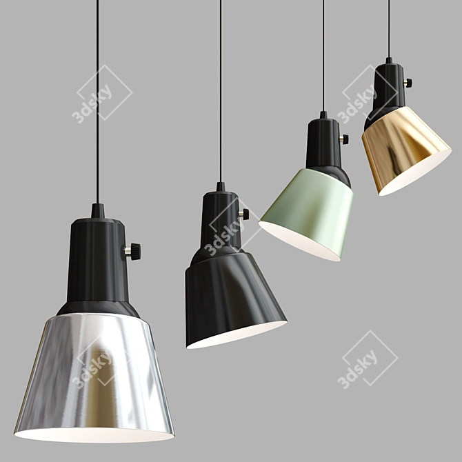 Elegant Swivel Pendant Lamp | K831 by Midgard 3D model image 2