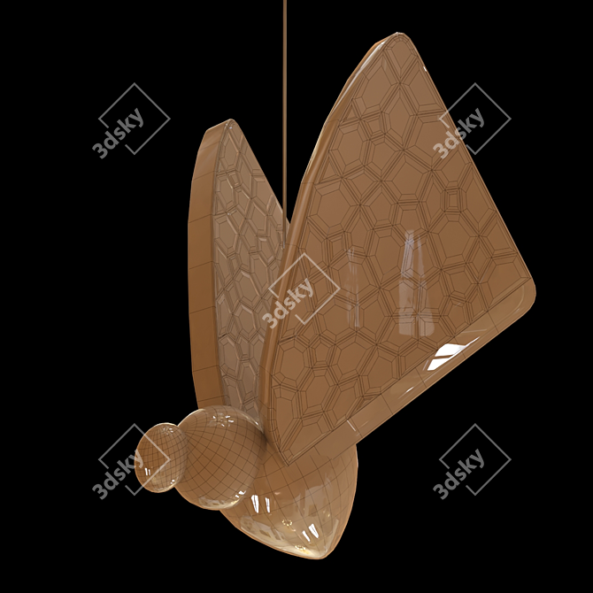 Elegant Butterfly LED Pendant 3D model image 8