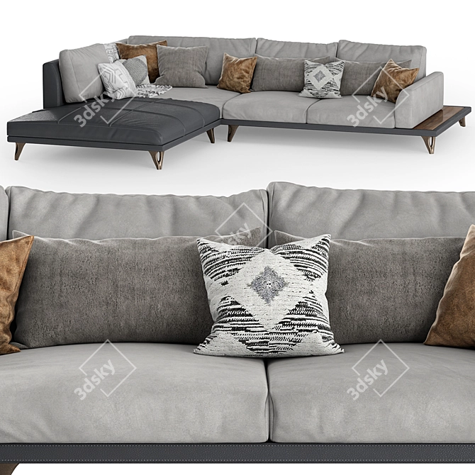 Bellotti Ezio Ares: Stylish & Spacious Sofa 3D model image 4