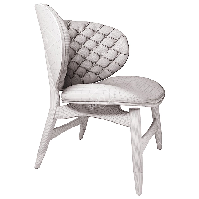 Elegant Designer Chair LaLume 3D model image 6