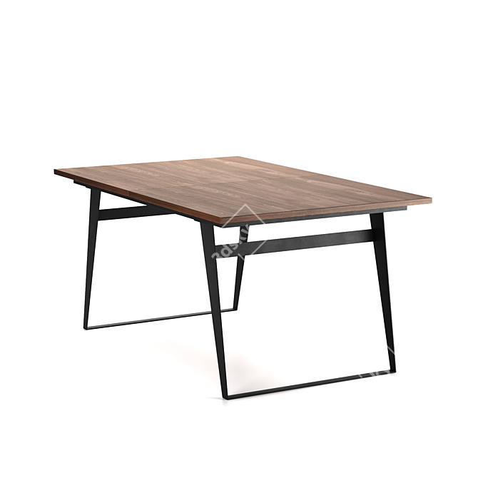 Guillermo Folding Dining Table 3D model image 2