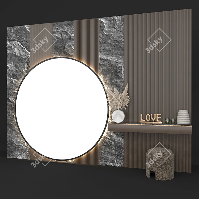 Modern Wall Panel: Versatile Home Decor 3D model image 3