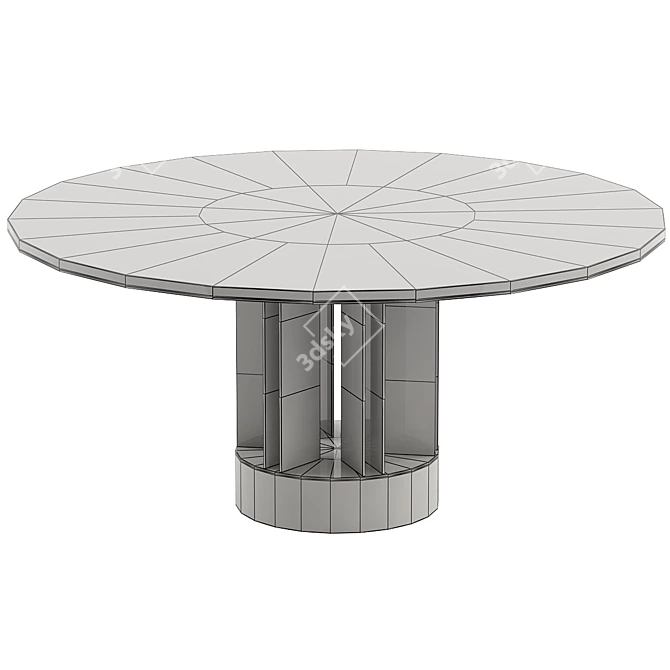 Elegant Plaza Dining Table 3D model image 2