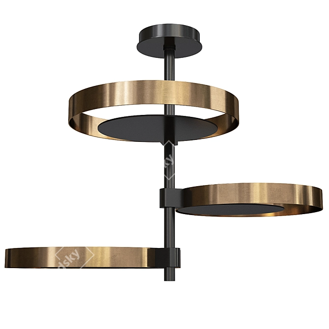 VeniceM Circle Light: Elegant Suspension Ceiling Fixture 3D model image 1