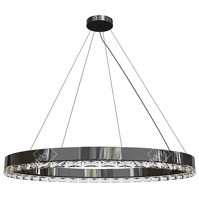 Elegant Marina M Dark Nickel Ceiling Lamp 3D model image 3