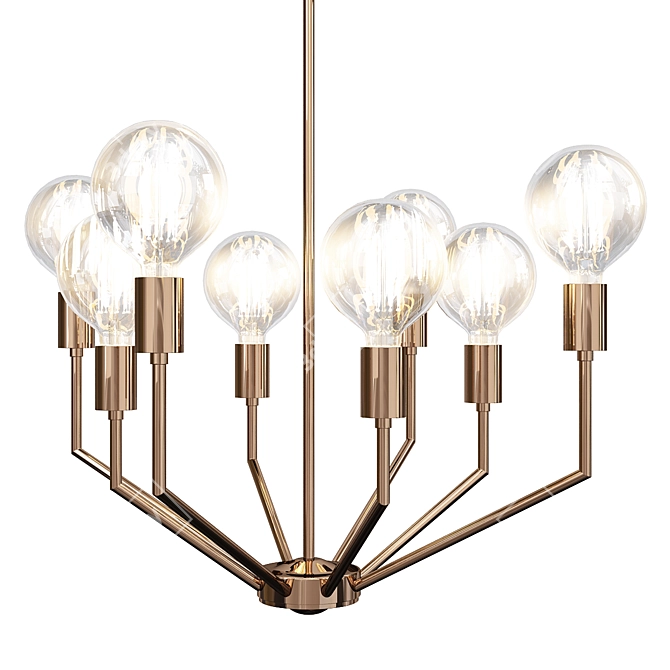 Elegant Ercule 8-Light Chandelier 3D model image 1