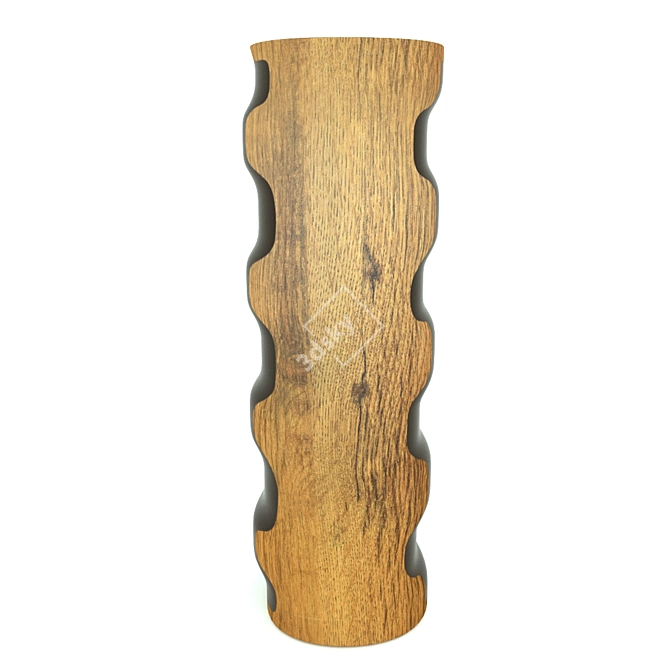 Elegant Bugry Mango Wood Vase 3D model image 2