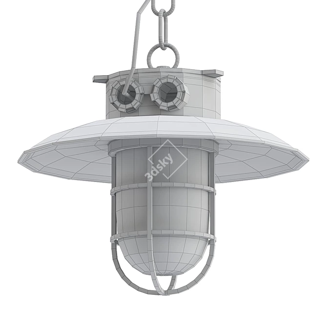 Elegant RENSO Pendant Light 3D model image 2