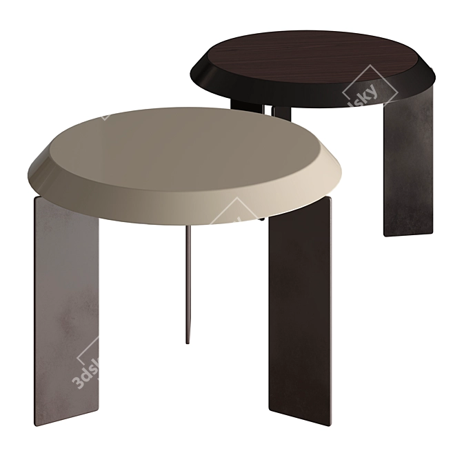 KEEL | Modern Steel Side Table 3D model image 2