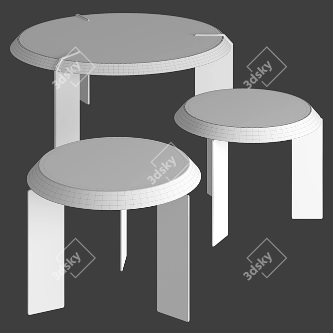 KEEL | Modern Steel Side Table 3D model image 3