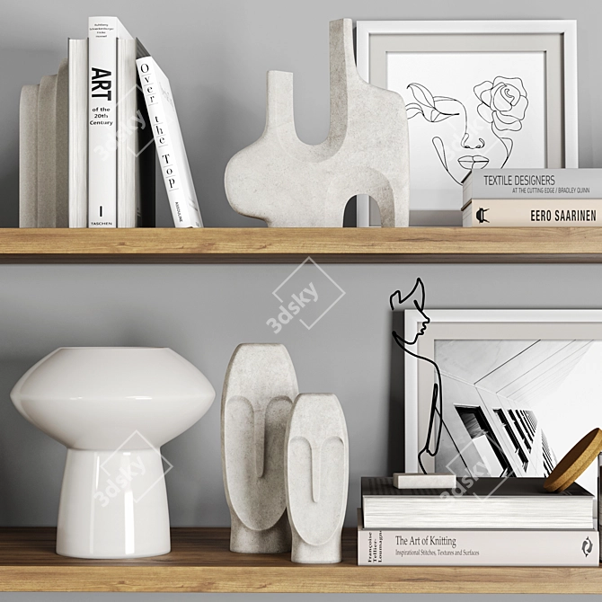 Modern HM Decorative Set 3D model image 3