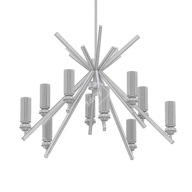 Elegant Fusano Chandelier - 39 3D model image 2