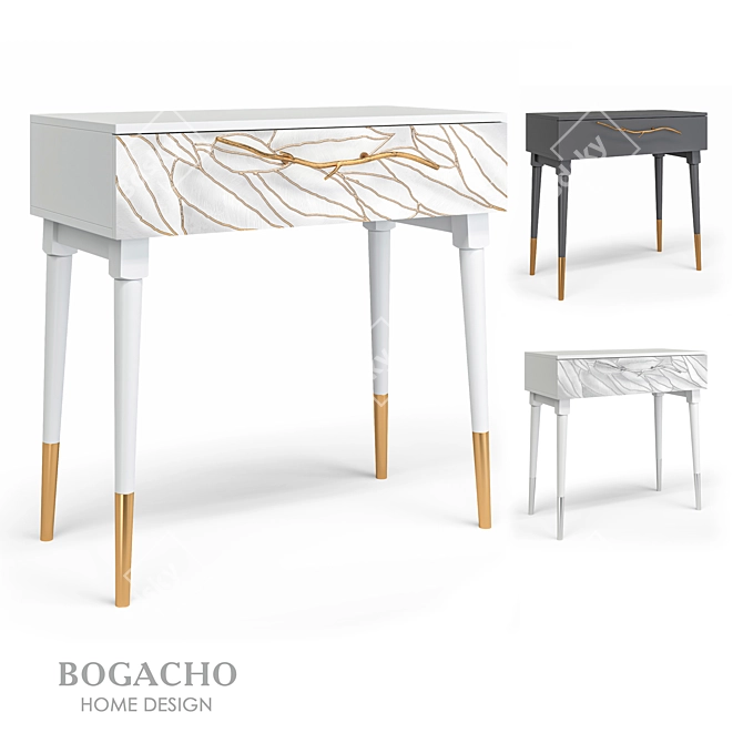 Boho Console Table 3D model image 1