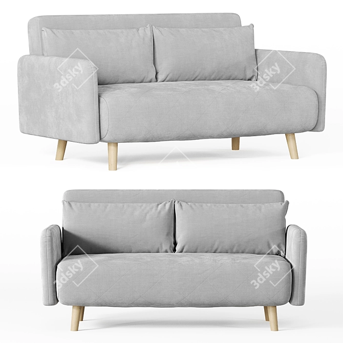 Kusken Kids Sofa - Small & Stylish 3D model image 2