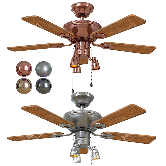 Faro MAEWO-001 Ceiling Fan 3D model image 1