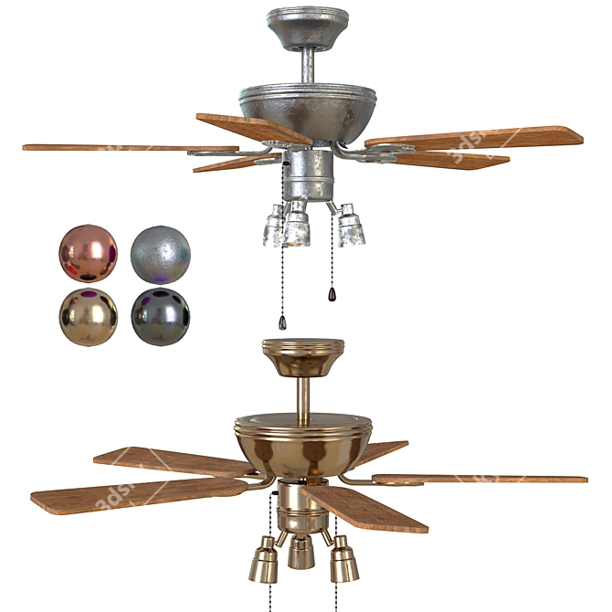 Faro MAEWO-001 Ceiling Fan 3D model image 4