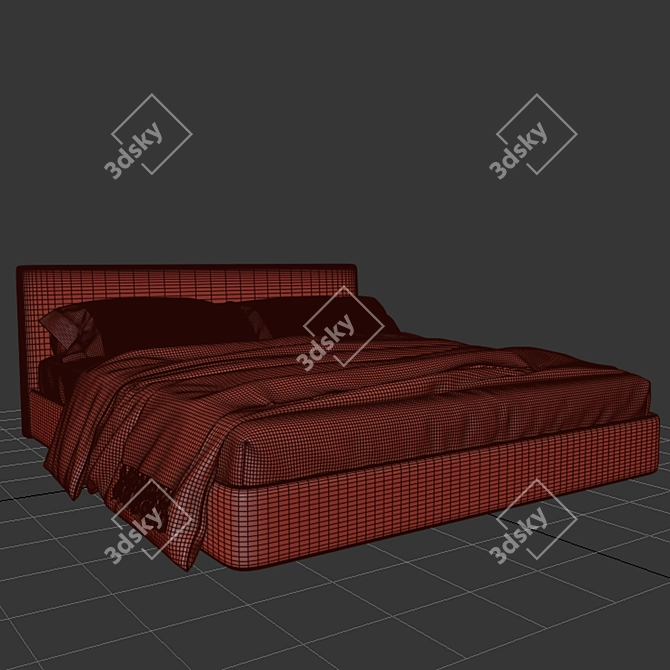 Modern MyPlace Bed Design by Flou 3D model image 5