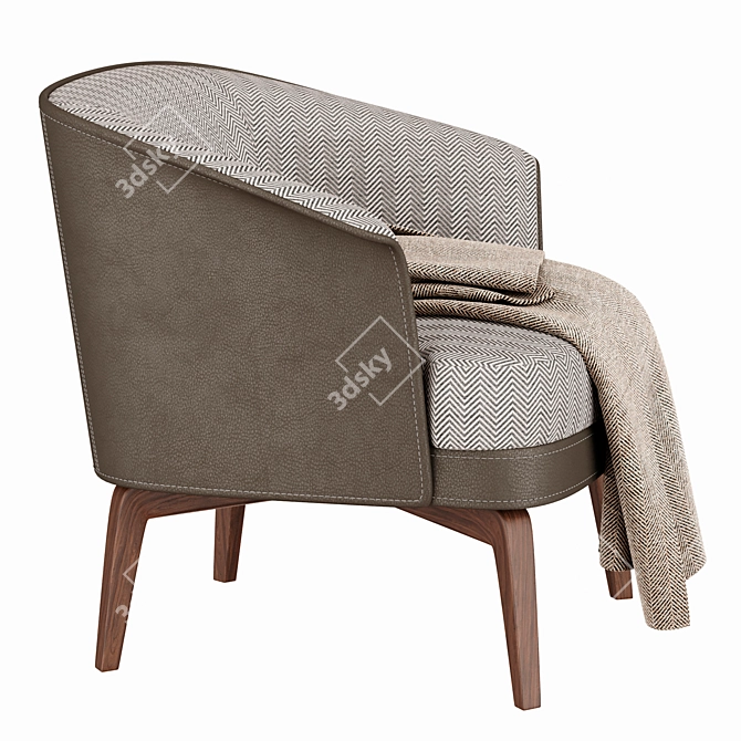 Elegant Nivola Armchair: Italian Craftsmanship by Poltrona Frau 3D model image 4